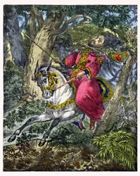 A morte de Absalão, de uma bíblia impressa por Edward Gover, de 1870